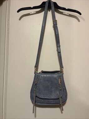 Urban Outfitters Dusty Blue Suede Crossbody Bag